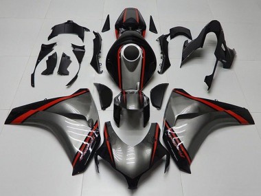 2008-2011 Honda CBR1000RR Motorcycle Fairings - Grey Red Glossy Black Stripe Canada for Sale