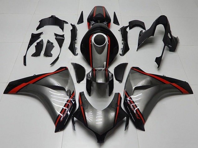 2008-2011 Honda CBR1000RR Motorcycle Fairings - Grey Red Glossy Black Stripe Canada for Sale