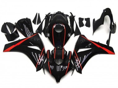 2008-2011 Honda CBR1000RR Motorcycle Fairings - Glossy Black Red Stripe Canada for Sale