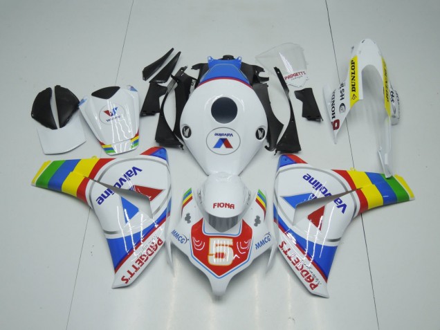 2008-2011 Honda CBR1000RR Motorcycle Fairings - White Blue Red Valvoline Color Wheel Canada for Sale