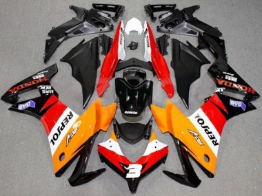 2013-2015 Honda CBR500R Motorcycle Fairings - Orange White Red Glossy Black Repsol Canada for Sale