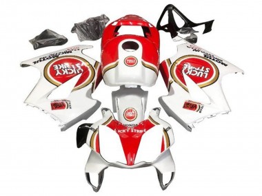 2002-2013 Honda VFR 800 Motorcycle Fairings - White Red Lucky Strike Canada for Sale