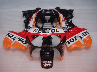 1994-1995 Honda CBR900RR 893 Motorcycle Fairings - Orange White Red Glossy Black Repsol Canada for Sale
