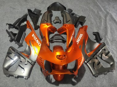1998-1999 Honda CBR900RR 919 Motorcycle Fairings - Silver Orange Chrome Canada for Sale