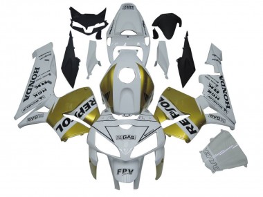2005-2006 Honda CBR600RR Motorcycle Fairings - White Gold Repsol Canada for Sale