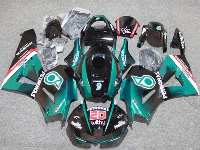 2013-2023 Honda CBR600RR Motorcycle Fairings - Teal Blue Glossy Black Petronas 20 Canada for Sale