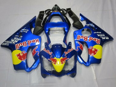2001-2003 Honda CBR600 F4i Motorcycle Fairings - Blue Yellow Red Bull Canada for Sale