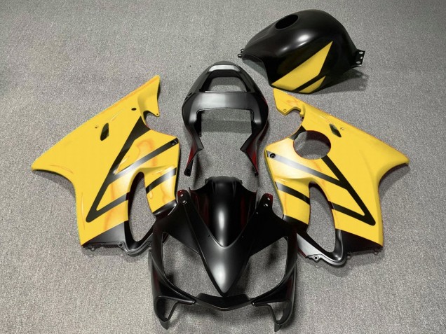 2001-2003 Honda CBR600 F4i Motorcycle Fairings - Yellow Matte Black Canada for Sale