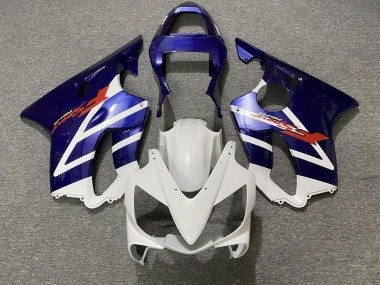 2001-2003 Honda CBR600 F4i Motorcycle Fairings - White Blue Stripe Canada for Sale