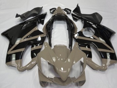2004-2007 Honda CBR600 F4i Motorcycle Fairings - Taupe Brown Glossy Black Canada for Sale