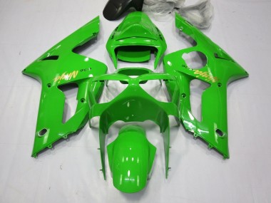 2003-2004 Kawasaki ZX6R Motorcycle Fairings - Green Gold Decal Canada for Sale