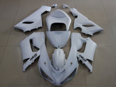 2005-2006 Kawasaki ZX6R Motorcycle Fairings - Matte White Canada for Sale