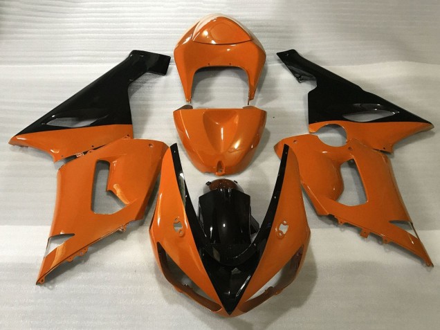 2005-2006 Kawasaki ZX6R Motorcycle Fairings - Orange Black Canada for Sale