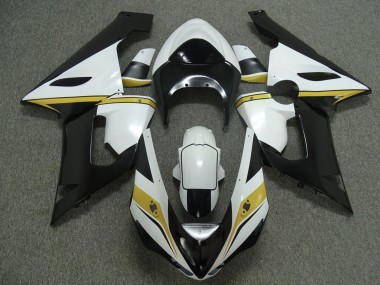2005-2006 Kawasaki ZX6R Motorcycle Fairings - White Black Yellow Canada for Sale
