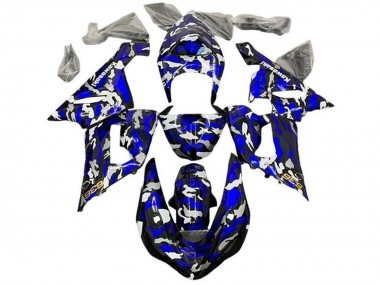 2005-2006 Kawasaki ZX6R Motorcycle Fairings - Blue Camouflage Canada for Sale