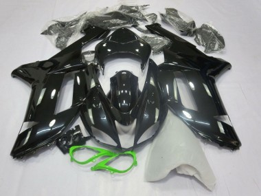 2007-2008 Kawasaki ZX6R Motorcycle Fairings - Glossy Black Neon Green Canada for Sale