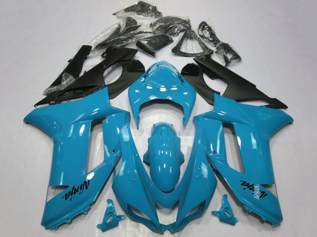 2007-2008 Kawasaki ZX6R Motorcycle Fairings - Blue Black Canada for Sale