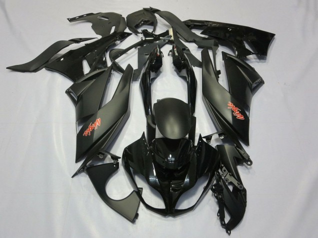 2007-2008 Kawasaki ZX6R Motorcycle Fairings - Matte Black Black Red Canada for Sale