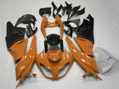 2007-2008 Kawasaki ZX6R Motorcycle Fairings - Orange Black Matte Black Canada for Sale