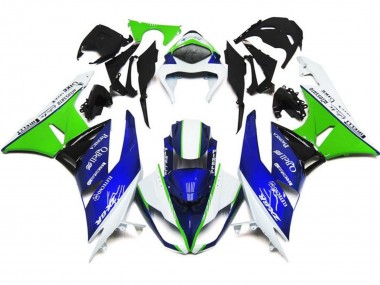 2007-2008 Kawasaki ZX6R Motorcycle Fairings - White Blue Green Black Canada for Sale