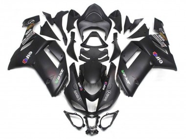 2007-2008 Kawasaki ZX6R Motorcycle Fairings - Matte Black Elf Canada for Sale
