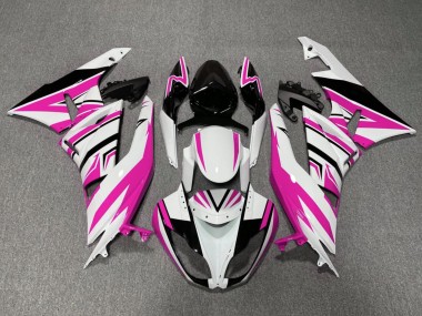 2009-2012 Kawasaki ZX6R Motorcycle Fairings - White Pink Black Canada for Sale