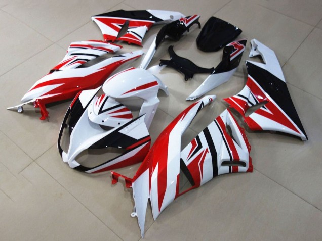 2009-2012 Kawasaki ZX6R Motorcycle Fairings - White Red Black Canada for Sale