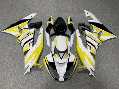 2009-2012 Kawasaki ZX6R Motorcycle Fairings - White Yellow Black Canada for Sale
