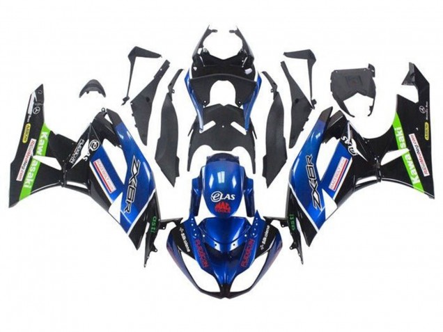 2009-2012 Kawasaki ZX6R Motorcycle Fairings - Blue Glossy Black Red Green Canada for Sale