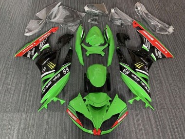 2009-2012 Kawasaki ZX6R Motorcycle Fairings - Green Glossy Black Red Yellow Monster Motocard Canada for Sale