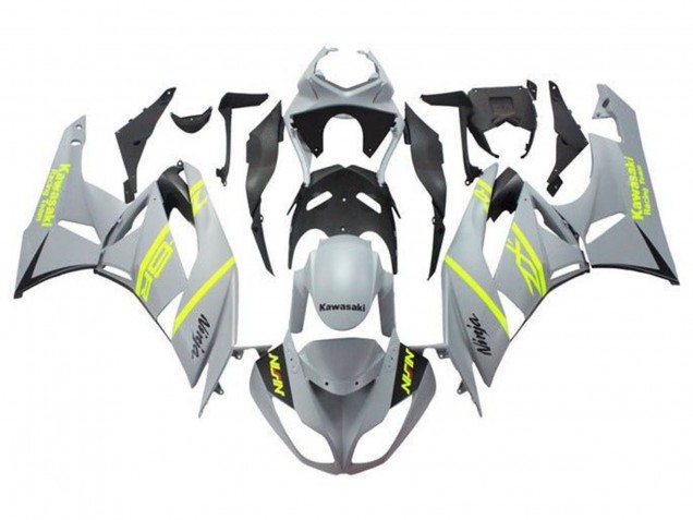 2009-2012 Kawasaki ZX6R Motorcycle Fairings - Grey Yellow Black Canada for Sale