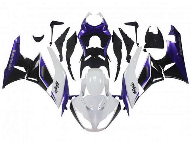 2009-2012 Kawasaki ZX6R Motorcycle Fairings - Purple White Black Canada for Sale