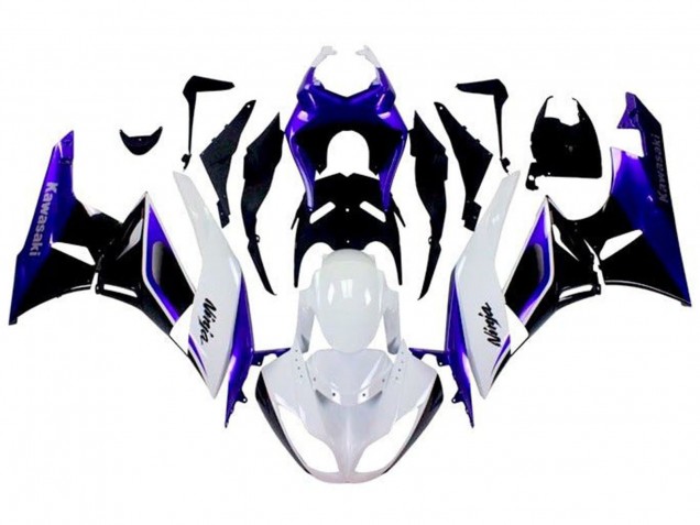 2009-2012 Kawasaki ZX6R Motorcycle Fairings - Blue White Black Canada for Sale