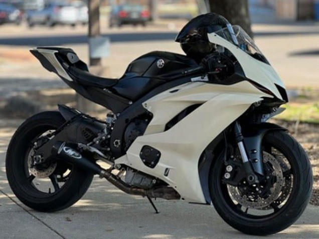2013-2018 Kawasaki ZX6R Motorcycle Fairings - Cream White Matte Black Canada for Sale