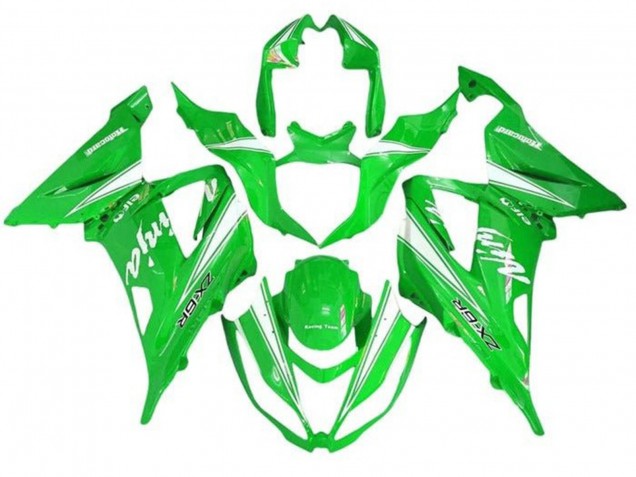 2013-2018 Kawasaki ZX6R Motorcycle Fairings - Green White Canada for Sale