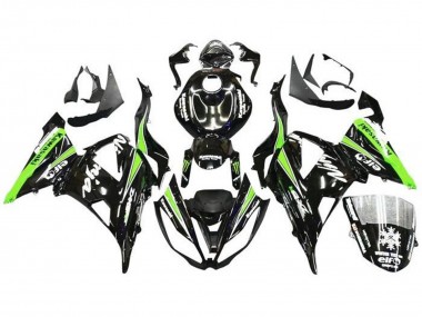2013-2018 Kawasaki ZX6R Motorcycle Fairings - Glossy Black Green White Monster Snow Canada for Sale
