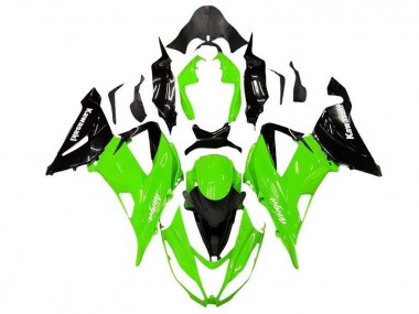 2013-2018 Kawasaki ZX6R Motorcycle Fairing Kits - Green Glossy Black Canada for Sale