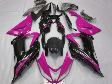 2013-2018 Kawasaki ZX6R Motorcycle Fairings - Pink Glossy Black Canada for Sale