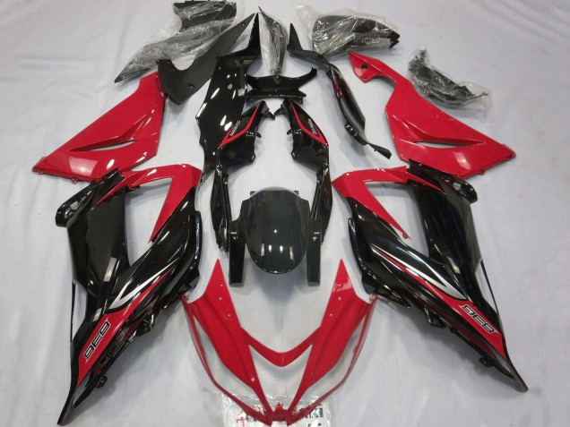 2013-2018 Kawasaki ZX6R Motorcycle Fairings - Red Glossy Black Canada for Sale