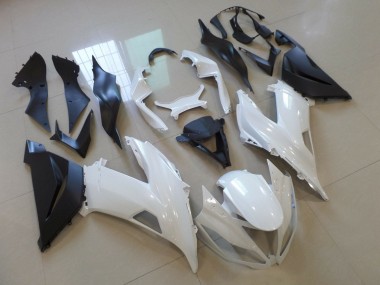 2013-2018 Kawasaki ZX6R Motorcycle Fairing - White Matte Black Canada for Sale