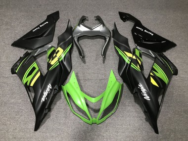 2013-2018 Kawasaki ZX6R Motorcycle Fairings - Matte Black Green Yellow Canada for Sale