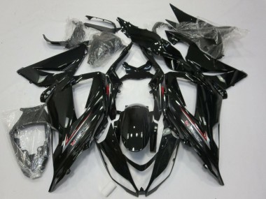 2013-2018 Kawasaki ZX6R Motorcycle Fairings - Glossy Black Silver Red Canada for Sale