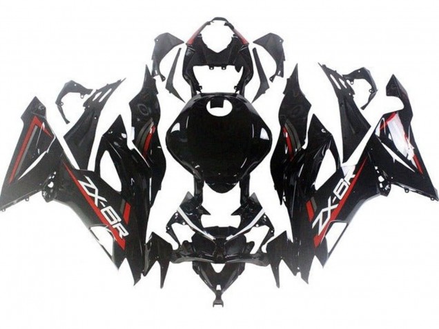 2019-2022 Kawasaki ZX6R Motorcycle Fairings - Glossy Black Red Canada for Sale