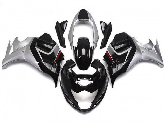 2008-2013 Suzuki GSX650F Motorcycle Fairings - Glossy Black Silver Canada for Sale