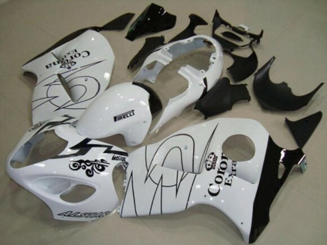 1996-2007 Suzuki GSXR1000 Motorcycle Fairings - White Black Corona Tribal Canada for Sale