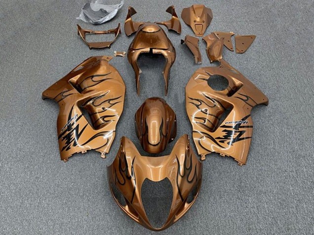 1996-2007 Suzuki GSXR1000 Motorcycle Fairings - Brown Bronze Black Flame Canada for Sale