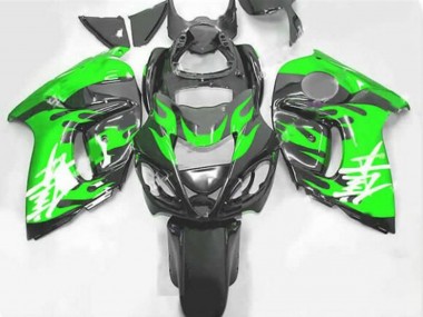 2008-2020 Black Green Flame Suzuki GSXR 1300 Hayabusa Motorcycle Fairings Canada for Sale