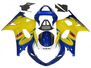 2000-2002 Suzuki GSXR1000 Motorcycle Fairings - Yellow Blue Tribal Canada for Sale