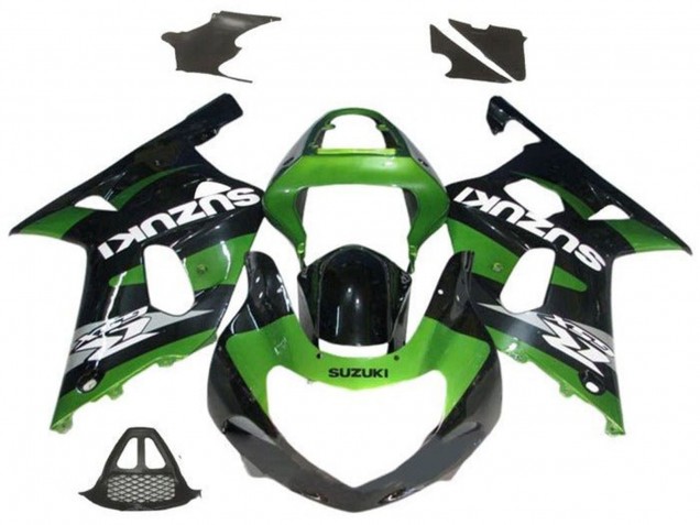 2000-2002 Suzuki GSXR1000 Motorcycle Fairings - Green Glossy Black Grey White Canada for Sale