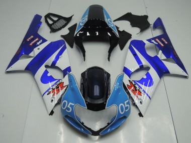 2000-2002 Suzuki GSXR1000 Motorcycle Fairings - Blue White Glossy Black and Light Blue 05 Canada for Sale